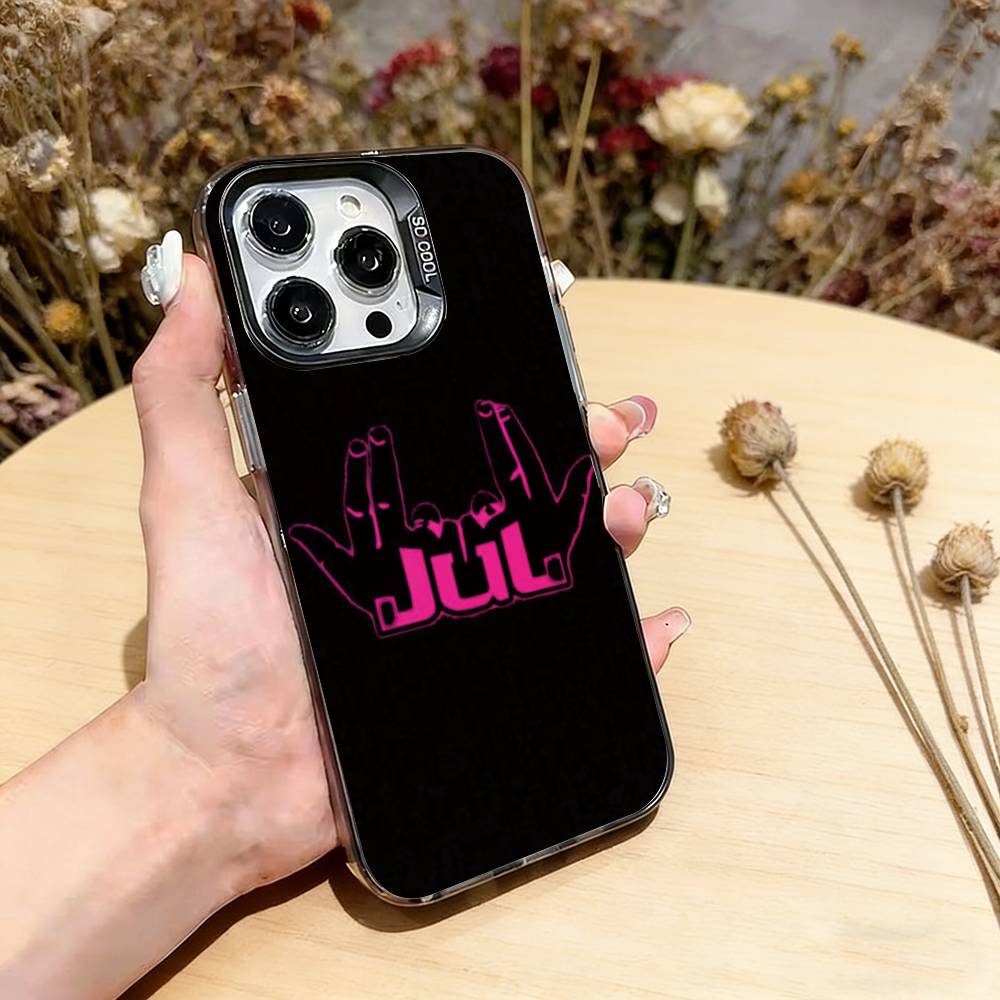 Чехол для телефона рэпера J-JuL для iPhone 17,16,15,14,13,12,11 Plus,Pro Max,XS, Цветной Серебристый Чехол для телефона Funda Cover