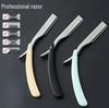 Classic Manual Razor for Men's and Women's Shaving – Hairdressing and Grooming Tool with Beard Blade Head