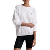 Polo Ralph Lauren Ss24 Logo Embroidered Loose Fit Crew Neck Long Sleeve Sweatshirt Women Sweatshirt White WMPOKNINFB20700-100