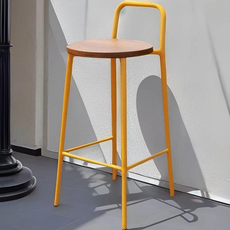 Nordic Modern Minimalist Designer Outdoor Bar Stool with Backrest