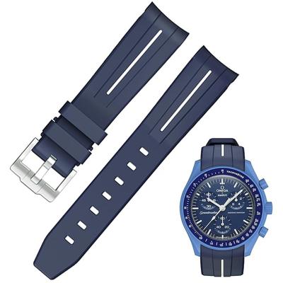 Силиконовый ремешок для часов Sibehill 22 мм для Blancpain X Swatch с Bioceramic Scuba Fifty (Совместимые Фатомы)