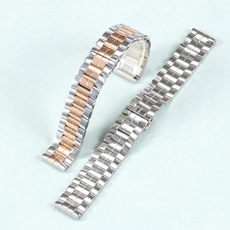 15 мм 18 мм Ремешок для часов из нержавеющей стали заменяет Chopard Для Chopard HAPPY DIAMONDS Пять бриллиантов и семь бриллиантов Браслет-бабочка