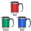 Portable Double-Wall With Lid Vacuum Cup Travel Mug Insulated Bottle Coffee Tea Flask Cup