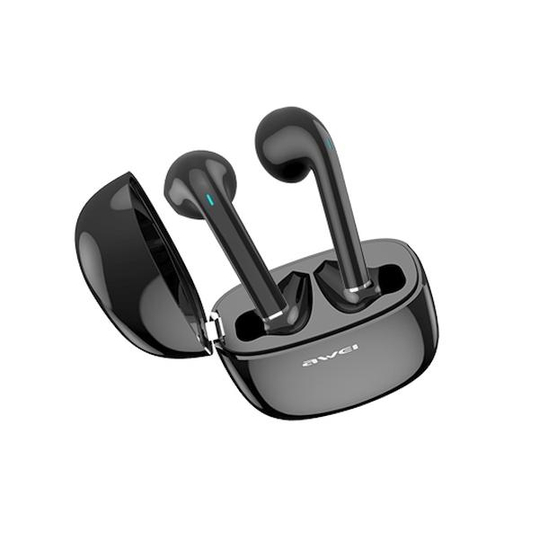 Słuchawki Bluetooth 5.0 TWS AWEI z stacją dokującą Czarne