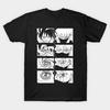 Мужчины Черная футболка с принтом Super Large TShirt Sharingan Wake up Kakashi and Obito Naruto Shippud No-Cut Передача Бумаги Печати Хлопковая футболка
