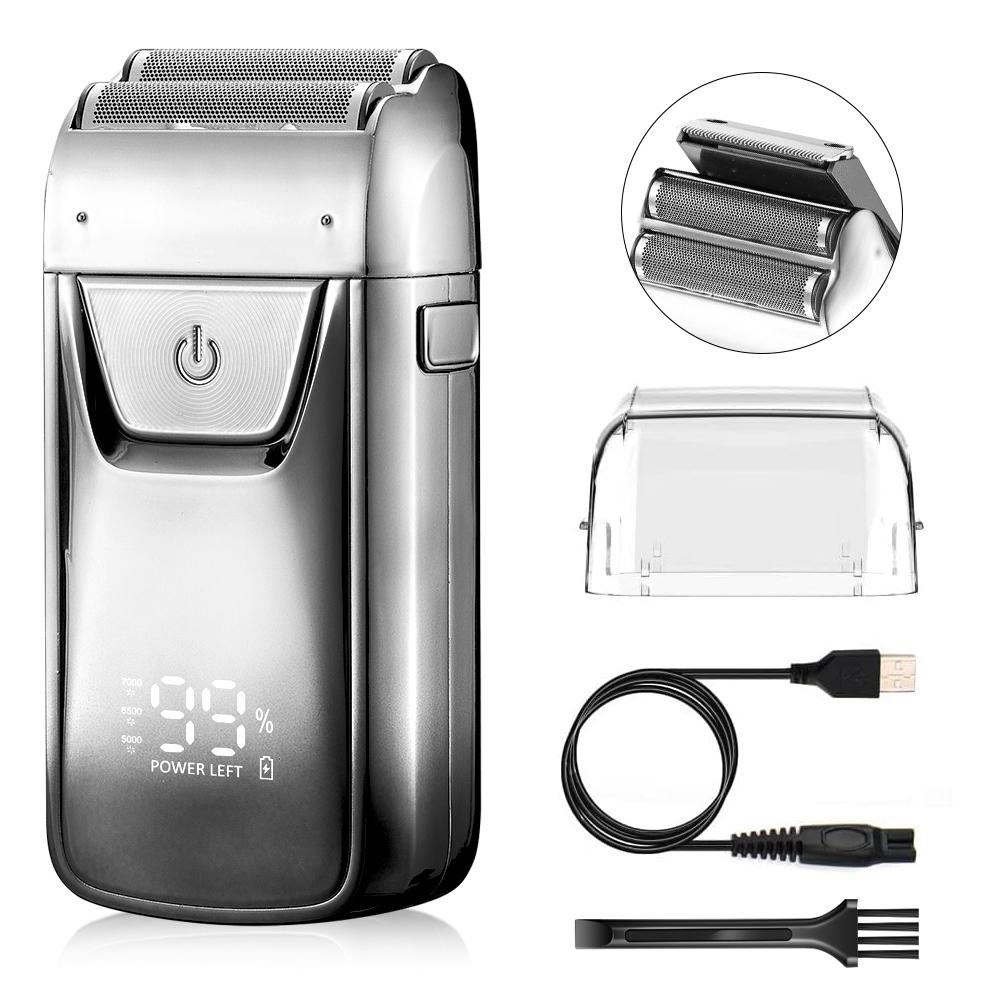 SOLIMPIA 3-скоростные электробритвы для мужчин Бритвы для бритья для лысых мужчин с двойной сеткой Парикмахерские принадлежности Электробритвы Триммер для бороды