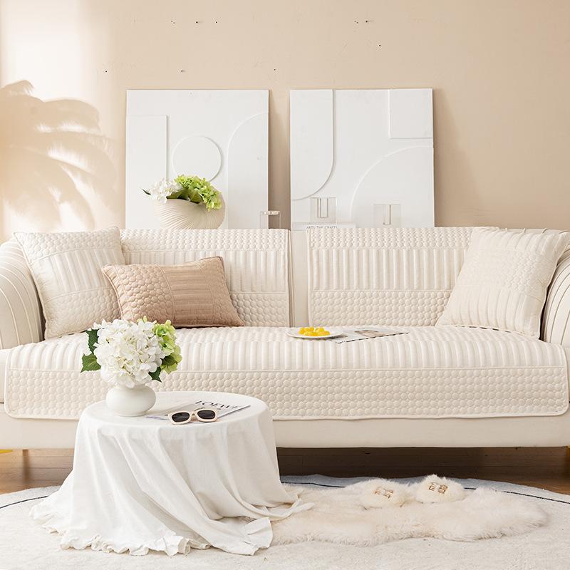 Sofa Cushion Winter Cushion Simple High-grade Non-slip New Plush Cover Cloth Towel Cushion Thickened Sofa Cover Cover