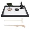 Комплект Zen Garden Mini для медитации, японский поднос с песком, настольное украшение для домашнего офиса