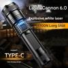 New Style Super Strong Light Long-range Flashlight 5000LM Outdoor Patrol Zoomable Aurora-style with Large Floodlight Function