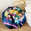 1PC Sailor Moon Characters Automatic Umbrella - Suitable Travel Outdoor Portable Umbrella Birthday Gift Daily Essentials