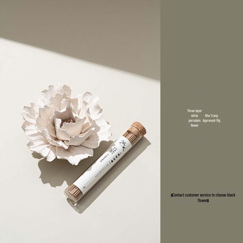 Jingdezhen Ceramic Petal Incense Holder: Hand-Pinched Aroma Diffuser, Home Decor, Perfect Niche Gift.