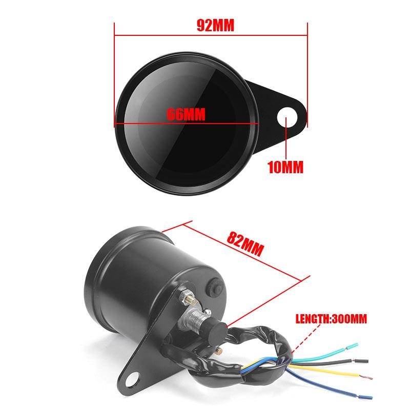 7 Color Motorcycle Speedometer LCD Digital Screen Motorcycle Scooter ATV Retro Dashboard Instruments Oil Gauge Meters Universal