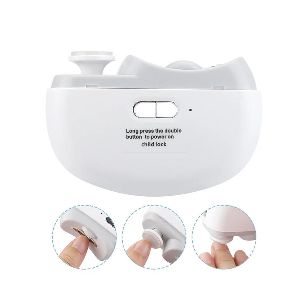 Electric Nail Clipper Grinding and Polishing with Light Automatic Nail Trimmer Rechargeable Nail Cutter Manicure