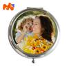 Customizable Design Sublimation Metal Pocket Mirror for Ladies Automatic Switch Elastic Buckle Elegant Promotional Gift
