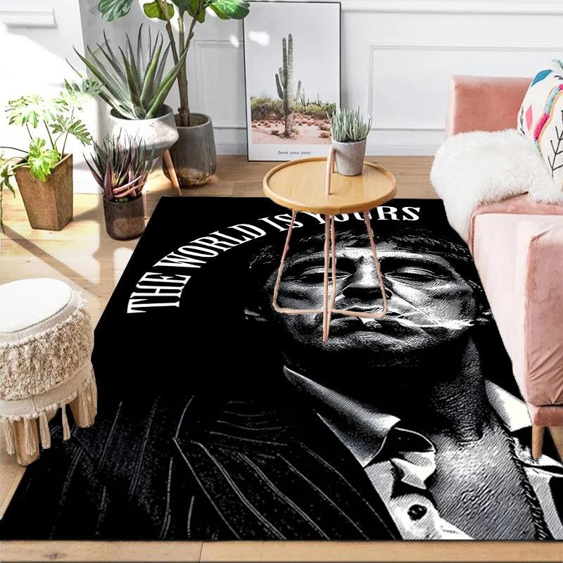 Scar-face: World Is Yours Area Rug Suitable for Indoor And Outdoor,Carpets for Kitchens, Homes, Offices, Living Rooms,Home Decor,Christmas Gift