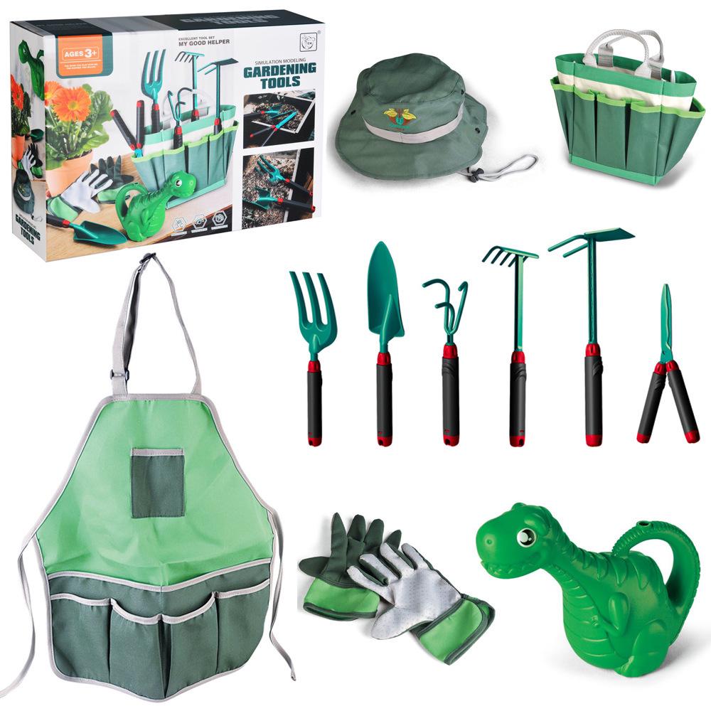 Children's Dinosaur Gardening Set with Apron & Watering Can