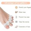 2 Pairs Silicone Toe Spreaders for Bunion Relief & Toe Alignment - Hallux Valgus Corrector