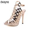 New Design Open ToeThin Heels Gladiator For Women Sandals Champagne Fashion Buckle Back Strap Ladies Shoes Ghn89