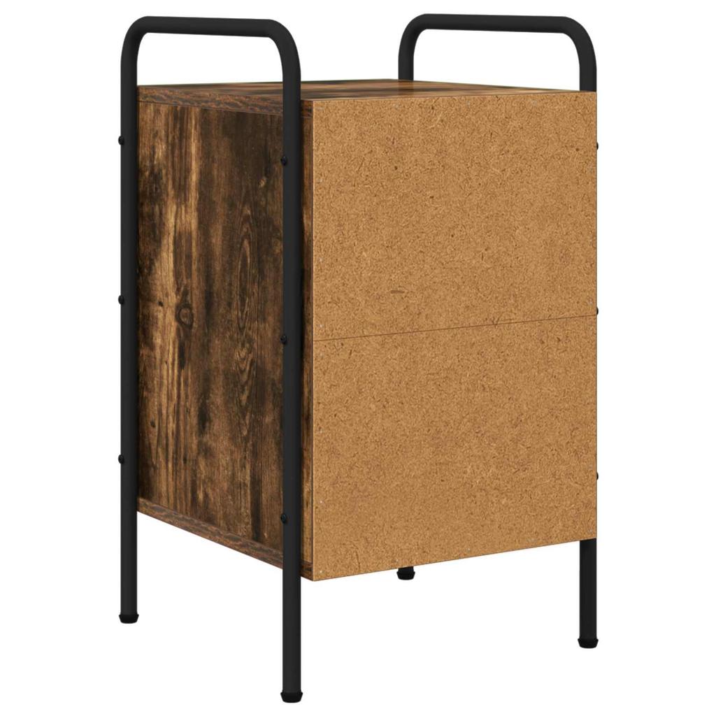 Nightstand 2 Pcs. Smoked Oak 35 x 36.5 x 61 cm