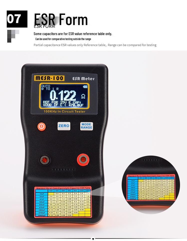 Jingyan MESR-100 High Precision Capacitance & ESR Meter Tester