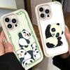 Чехол для телефона iPhone 17 Air 16E 15 16 Pro Max Милый Мультяшный Чехол-Панда 14 Plus 13 12 Mini Мягкий Силиконовый Чехол Fundas