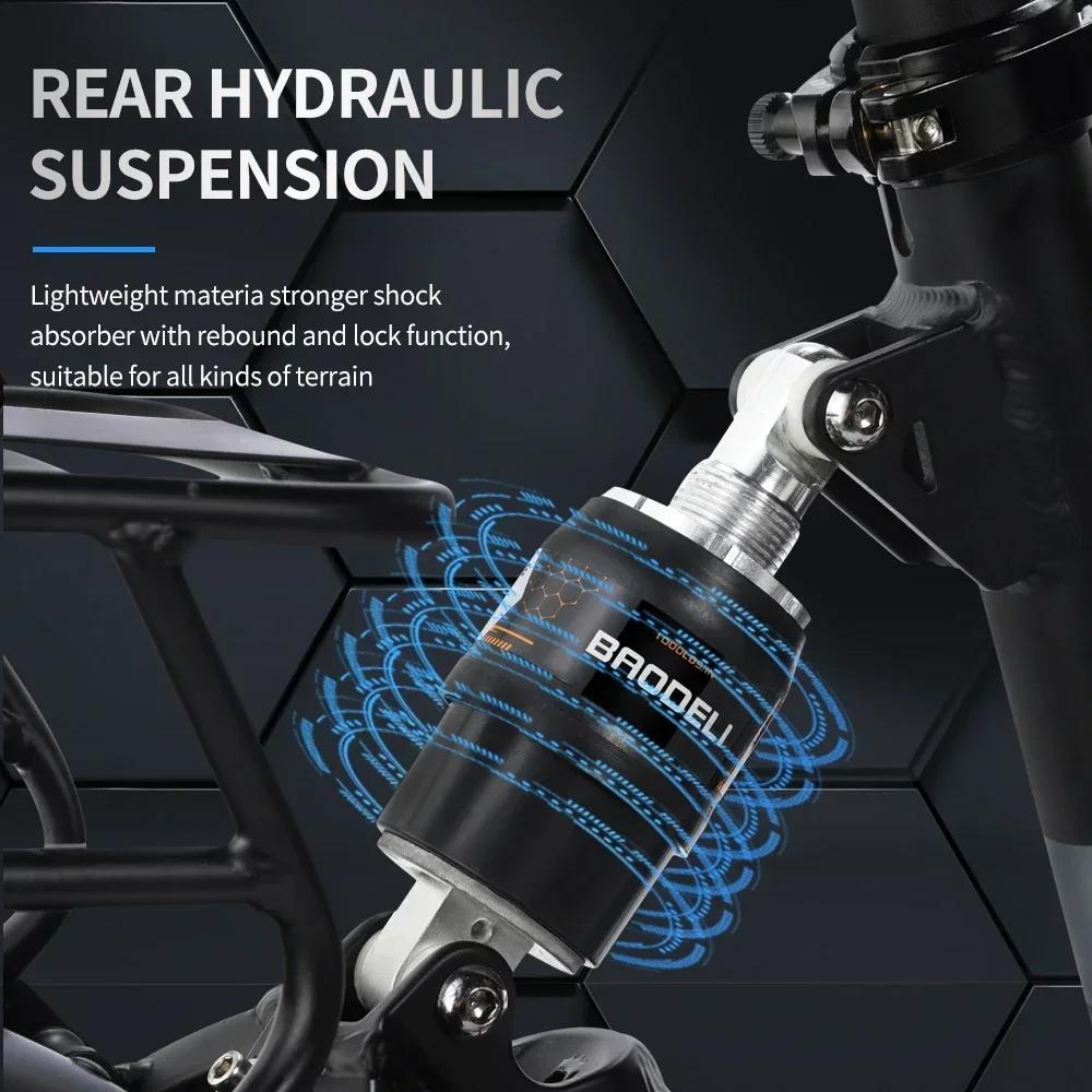 Ridstar H20 1000 Вт Двигатель 48V15AH Аккумулятор 20*4.0 дюймов шина Складной электрический велосипед Съемный аккумулятор