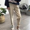 Autumn Winter Thicken Women Pencil Pants Wool Pants Female Harem Pants High Waist Loose Soft Plus Size Women Trousers Capris 6648