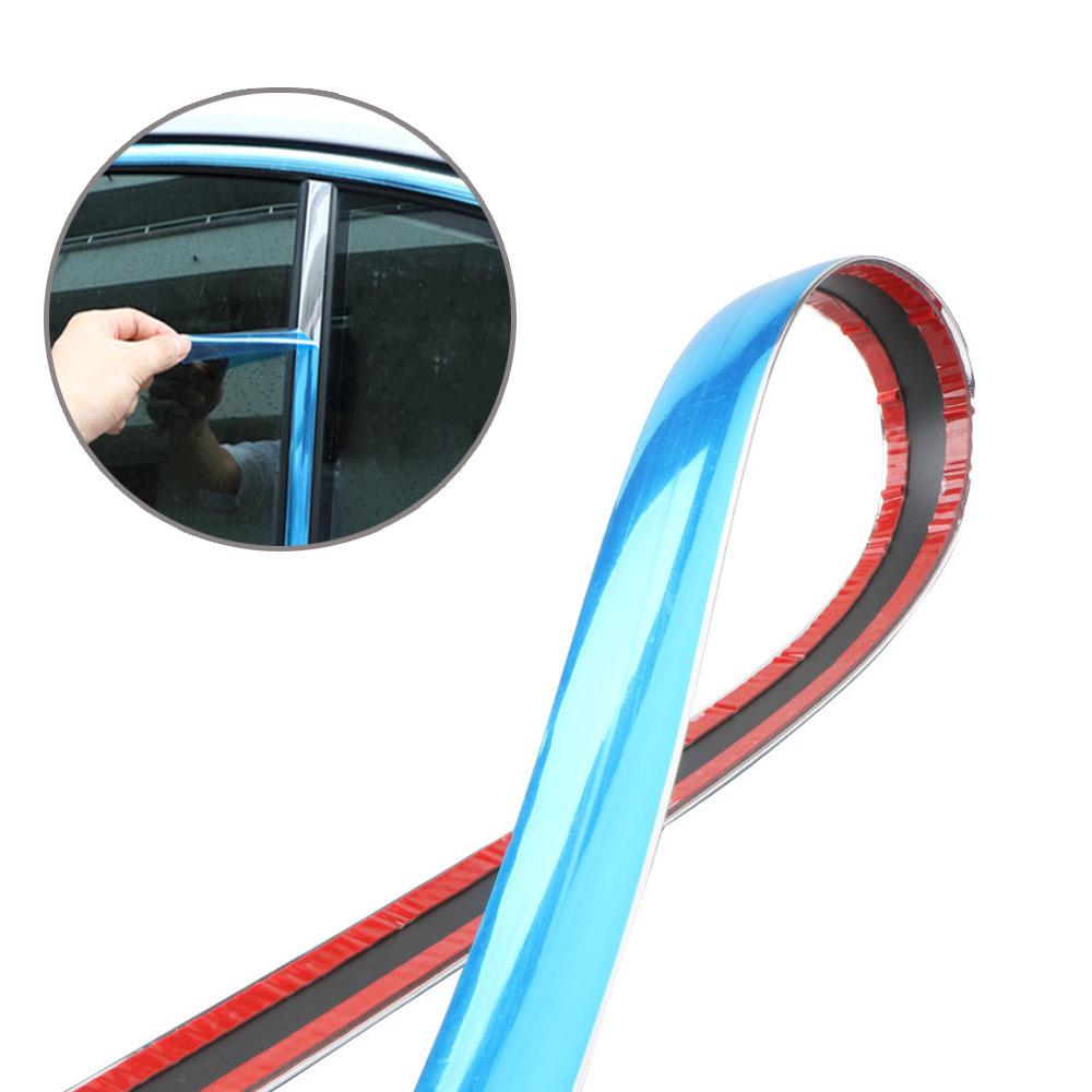 10MM Universal Car Self Adhesive Side Door Chrome Strip Styling Moulding Decoration Bumper Protector Trim Tape DIY Car