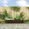 Raised Bed Brown 240 x 80 x 44 cm Steel