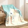 Flannel Fleece Blanket Polar Bear Floral Print Winter Throw Soft Cozy Blanket for Sofa Car Office Camping Travel All-Season Gift B