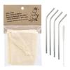 4 Reusable Cotton Tea Filters + 4 Stainless Steel Straws
