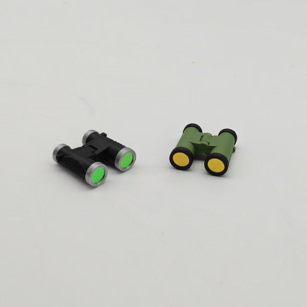 1 Pair 1:12 Scale Binocular Telescope Model Realistic Dollhouse Prop Home Decoration