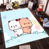 Cute Cartoon Panda and Bear Design Carpet with Butterflies and Sky Background Suitable for use as an anti-slip1 for1room and bedroom sofas