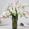 Artificial PU Freesia Flower With Bendable Iron Wire Stems for Wedding Floral Arrangements Tabletop Bookshelf Display