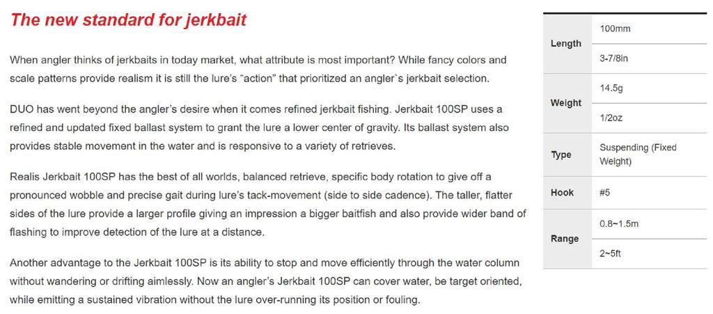 DUO Realis Jerkbait 100SP подвесная приманка CST3070 (6698)