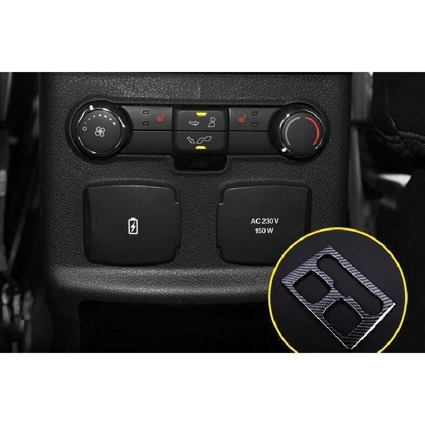 For Ford Explorer 2016-2019 Carbon Fiber Rear Cigarette Lighter Panel Trim 1PCS