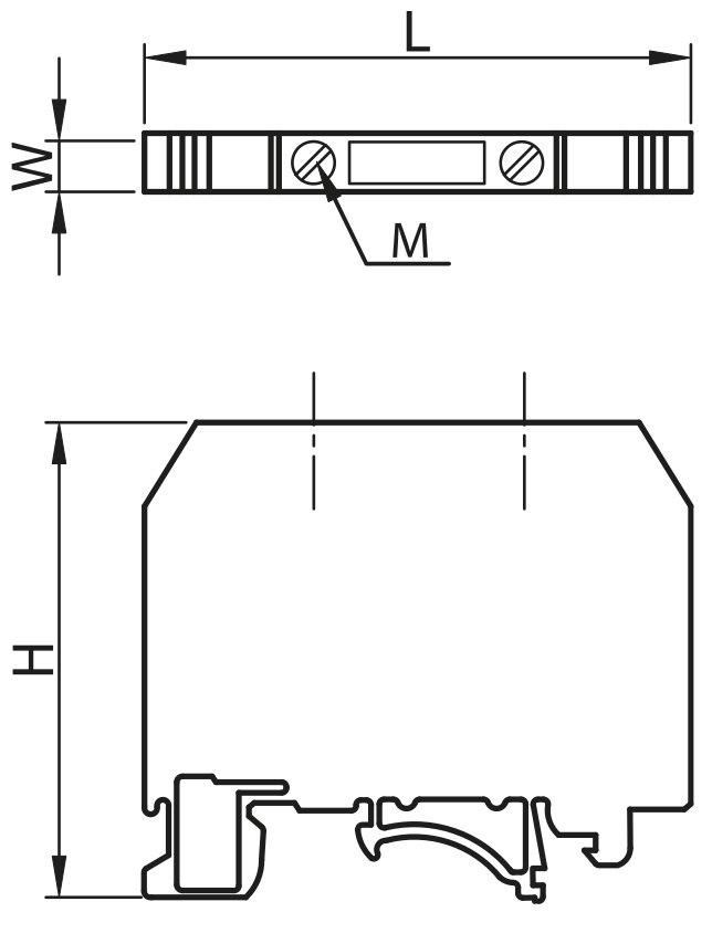 Screw Phase Connection Terminal For Busbar, Gray 0.2-6Mm2, 57A Zug