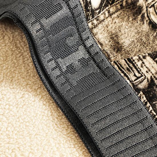 Мужские трусы с отдельными карманами, имитация джинсов, принт, удобная посадка, высокая эластичность, повседневная одежда