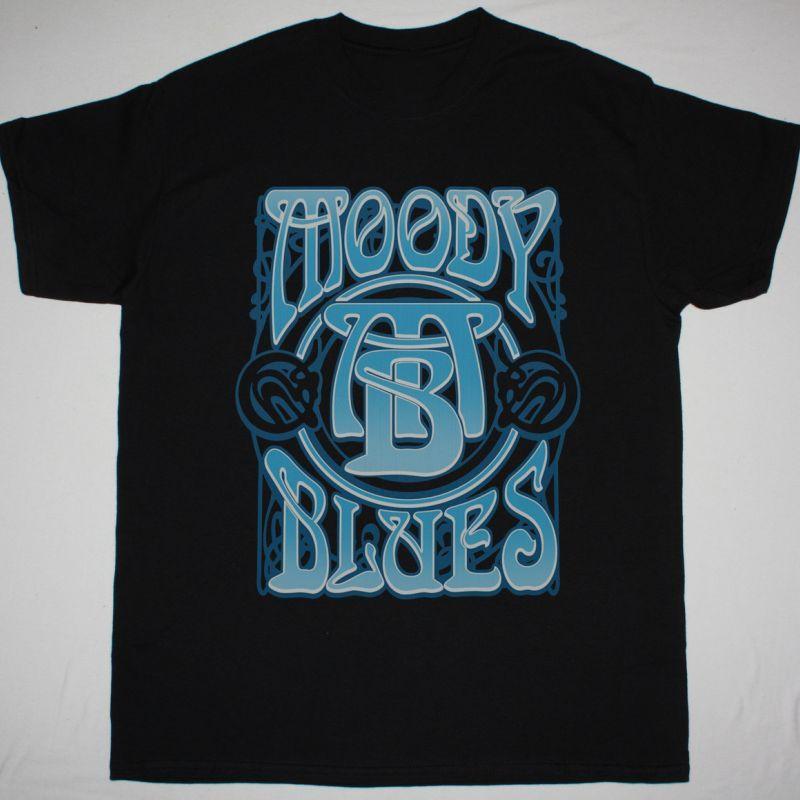 The Moody Blues Band Logo Black T-Shirt Cotton S-5XL