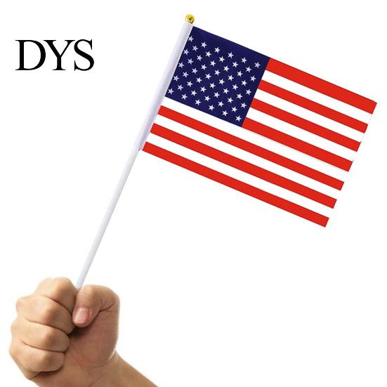Флаг США для махания руками 20 шт. Мини-флаги Соединенных Штатов Устойчивые к выцветанию Маленькие американские Ручные Миниатюрные Аксессуары для вечеринки США Ручные