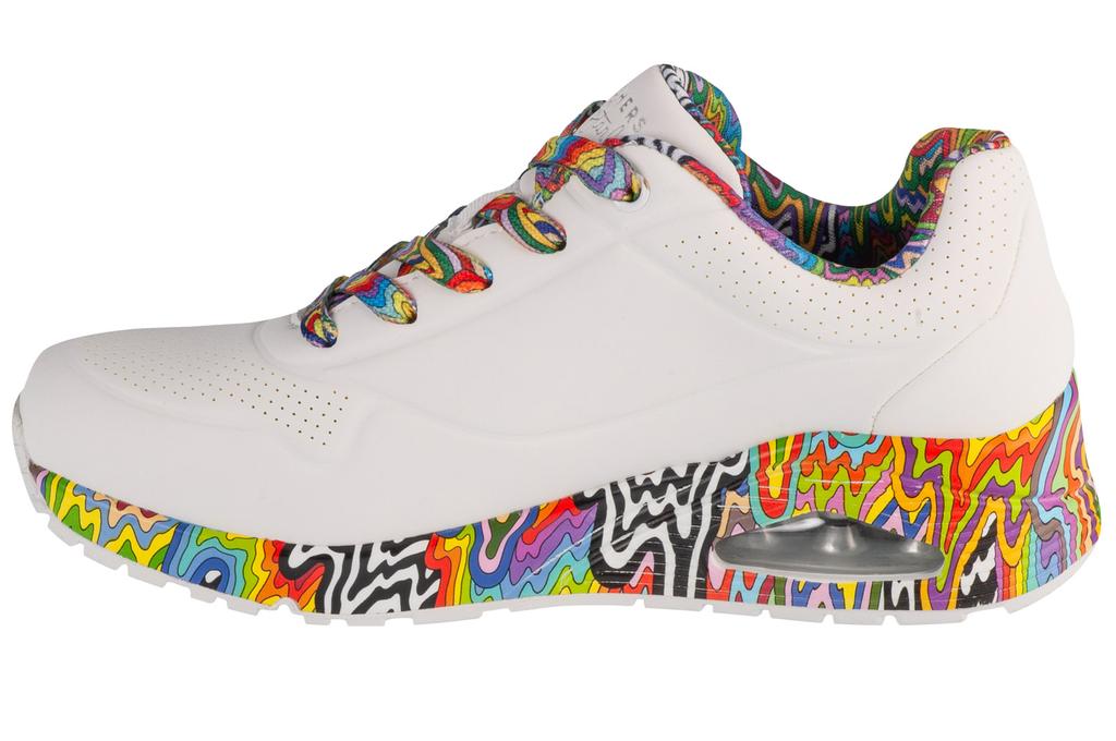 Skechers Jen Stark: Uno - Mini Drip, Womens White Sneakers