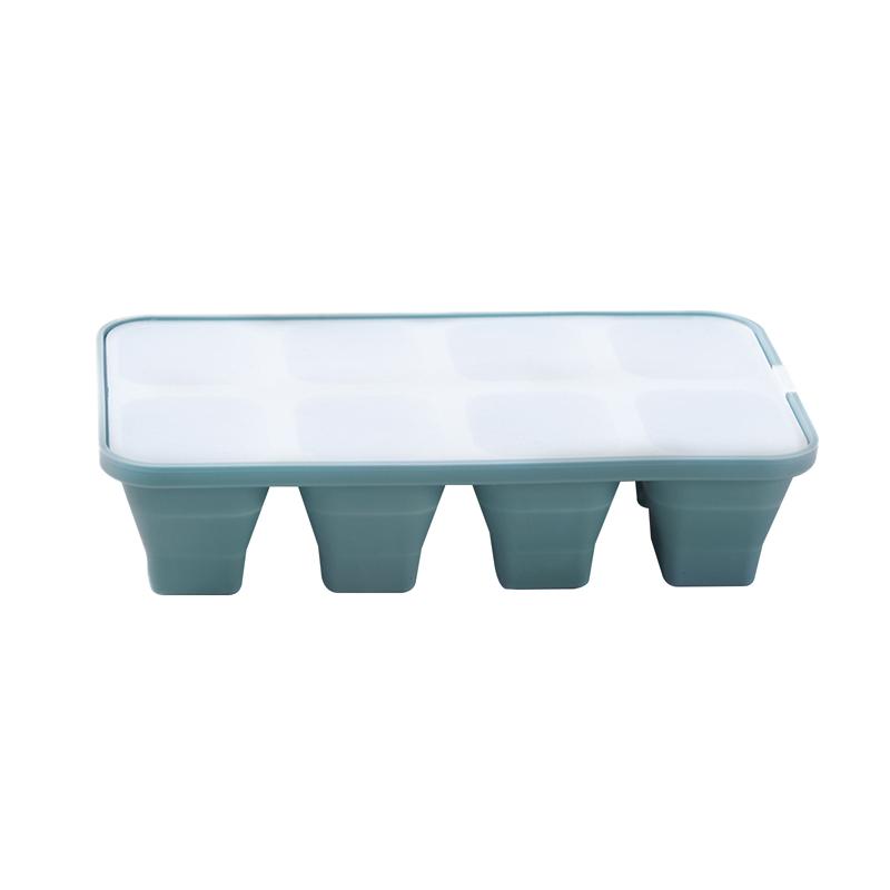 Foldable Square Ice Cube Silicone Cube Maker Form Cake Pudding Chocolate Mold Easy To Remove Ice Tray 4/6/8 Holes