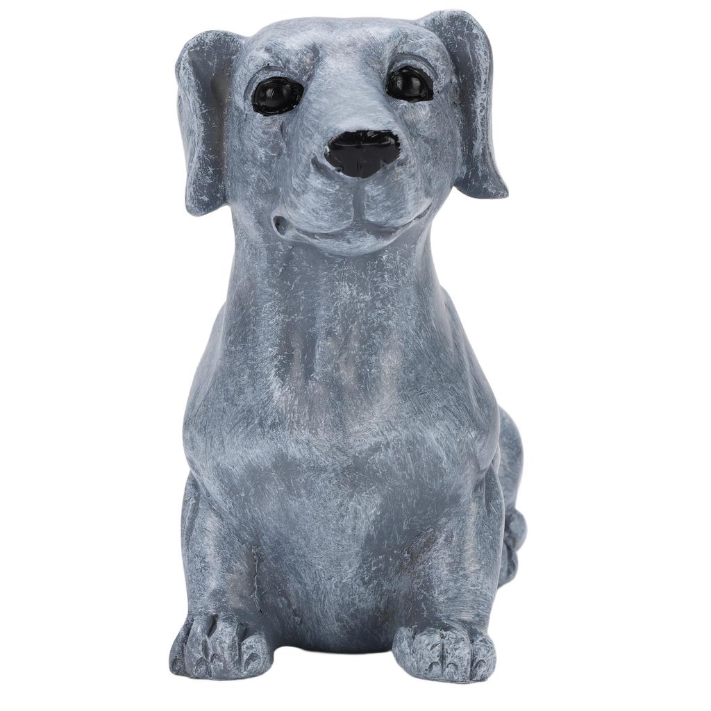 Скульптура собаки из смолы с яркими деталями, милая статуэтка собаки, фигурка животного для спальни, сада