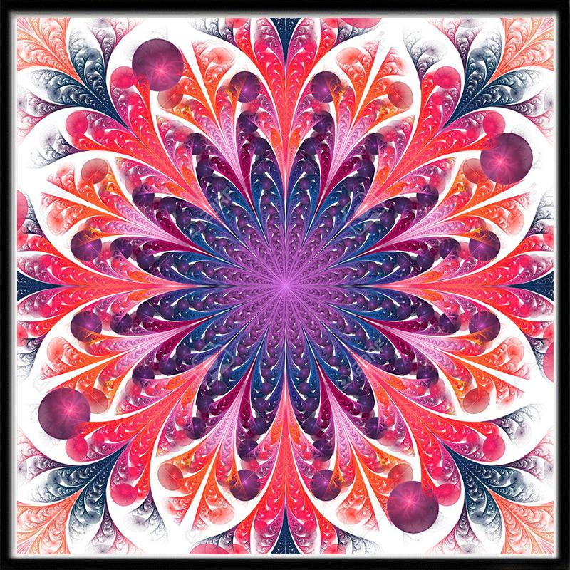 Полный круг Алмазная 5D Diy Алмазная картина Мандала Красочный цветок Алмазная вышивка Крестом Украшение дома Подарок