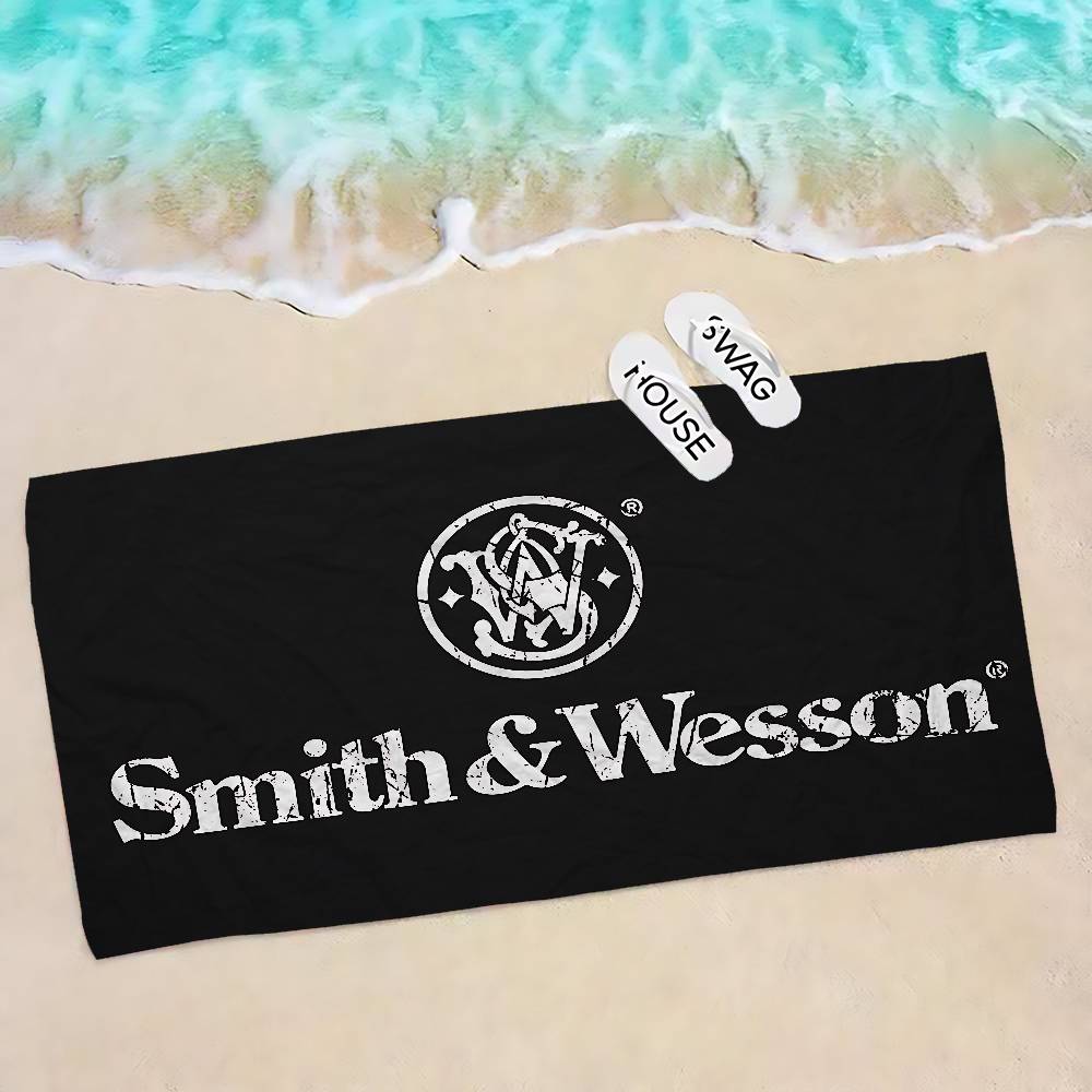 GUN SmithS W-WessonS Microfiber Printed Beach Towel Mountain Climbing Yoga Beach Swimming Running Absorbent Soft Towel