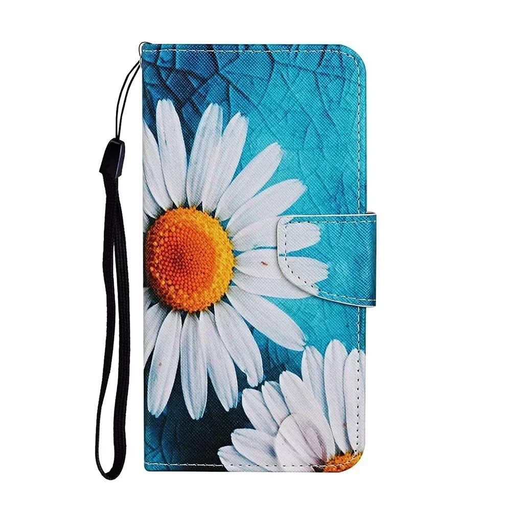 Кожаный чехол-книжка для Samung Galaxy A10S A20S A20E A20 A30 A21S A22 A23 A24 A25 с рисунком цветов, кошелек, держатель для карт