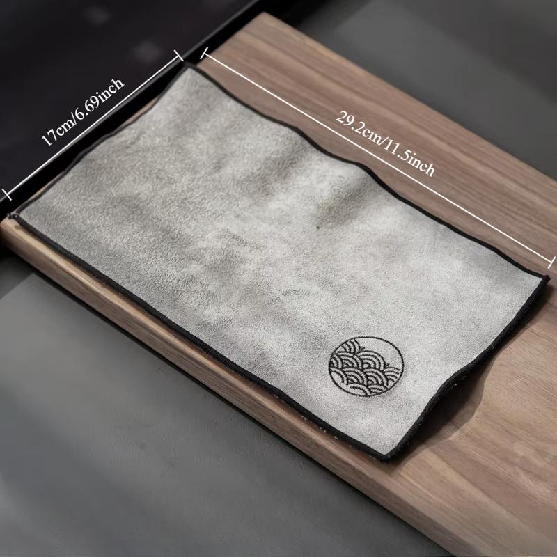 Водопоглощающее чайное полотенце, чайная ткань, утолщенная скатерть для журнального стола, чайная посуда в стиле дзен, полотенце, хлопчатобумажная льняная тряпка, аксессуары для чайного стола