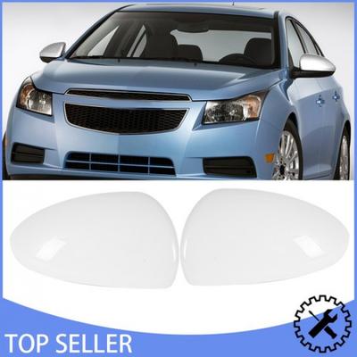 Белая заглушка на зеркало заднего вида (левая + правая) для Chevrolet Cruze 2009-2016 (американская модель)