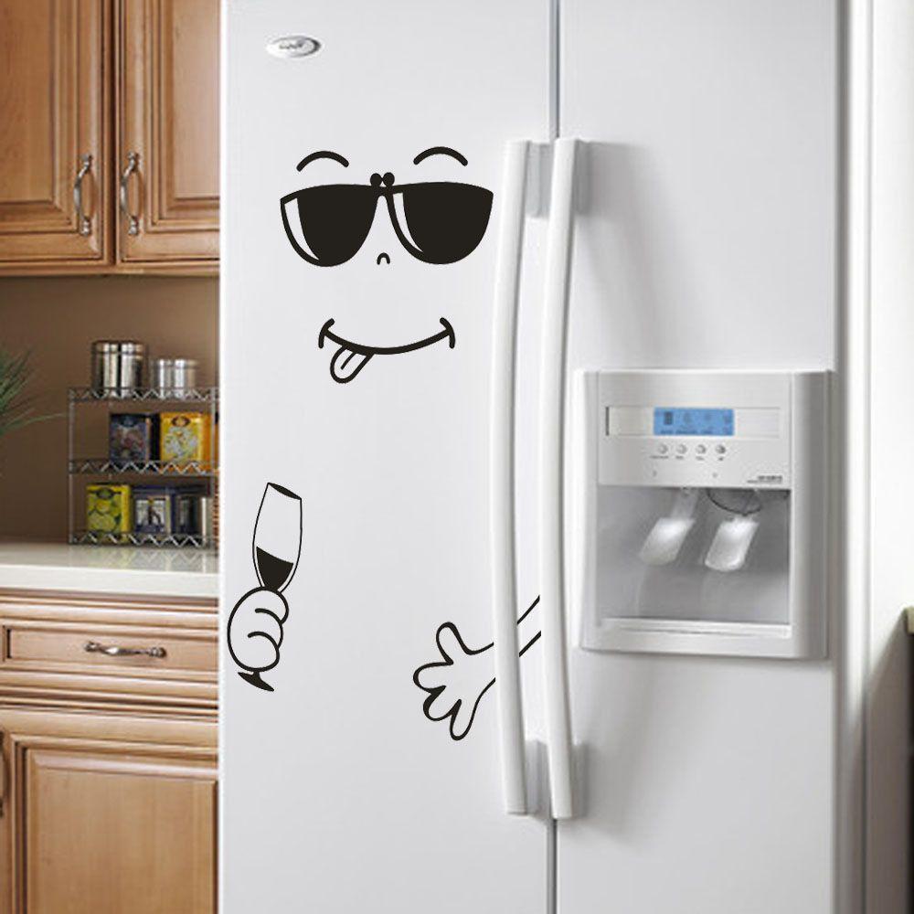 Vinyl Cute Kitchen & Dining Refrigerator Decal Home Decor Wallpaper Fridge Sticker