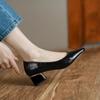 Fashion Shoes for Women Square Toe Black with Medium Heels Woman Pumps Office On Sale Fashion 2024 Trend Wholesale Non Slip Popular Shoe